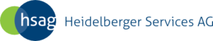 hsag-log-web-300x58 Logo der Hsag Heidelberger Services AG mit sich überlappenden blauen und grünen Kreisen.